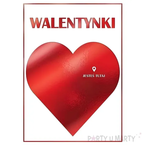 xx zk kartka okolicznosciowa karnet b6 karnet b6 walentynki serce i pinezka 1 szt