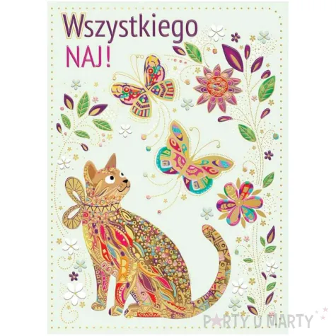 xx zk kartka okolicznosciowa karnet b6 kot lato 1 szt