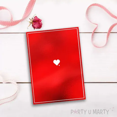 xx zk kartka okolicznosciowa karnet b6 walentynki serce i kropka 1 szt
