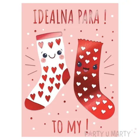 xx zk kartka okolicznosciowa karnet b6 walentynki skarpety 1 szt