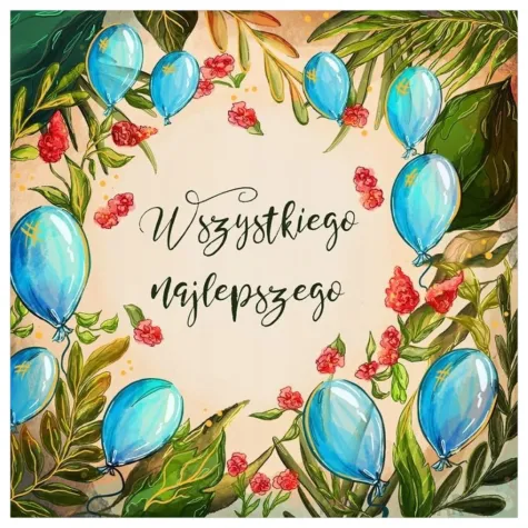 xx zk kartka okolicznosciowa kw balony 1 szt