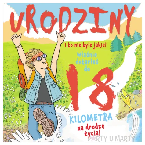 xx zk kartka okolicznosciowa kw hologram 18 gory chlopak