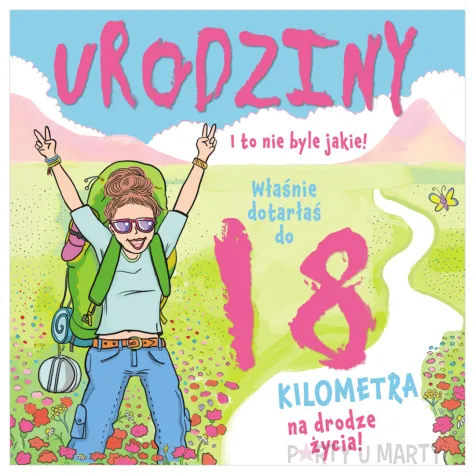 xx zk kartka okolicznosciowa kw hologram 18 gory dziewczyna kk