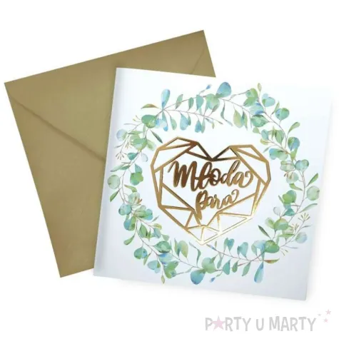 xx zk kartka okolicznosciowa kw slub liscie 3d 1 szt