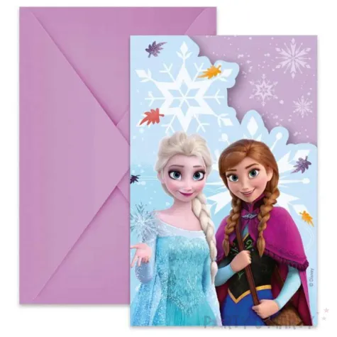 xx zk zaproszenia papierowe frozen 6 szt