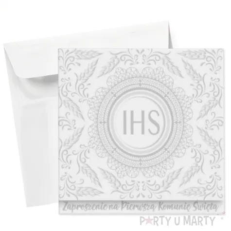 xx zk zaproszenie kwadrat zkw 120x120 komunia zest 57194 dzieciece chlopiec dziewczynka grafi