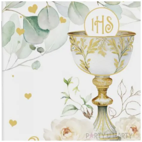 xx zk zaproszenie kwadrat zkw 120x120 komunia zest 62165 dzieciece chlopiec dziewczynka zlote