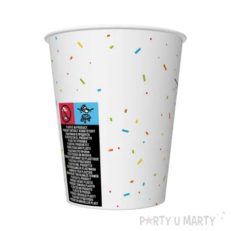 xx zku kubeczki pap kolorowe party 250 ml 6 szt bb