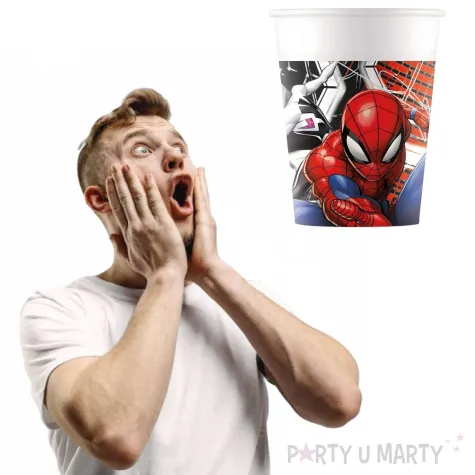 xx zku kubeczki papierowe spiderman world of web 200 ml 8 szt