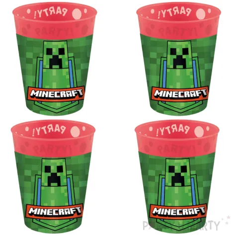 xx zku kubeczki wielokrotnego uzytku minecraft mojang 250 ml 4 szt