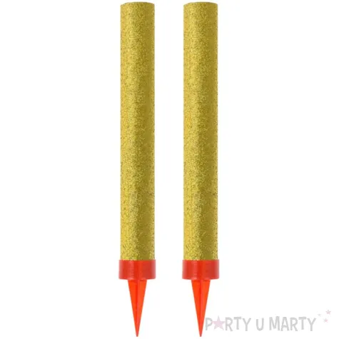 xx zof fontanny party holograficzne zlote 12 cm 2 szt