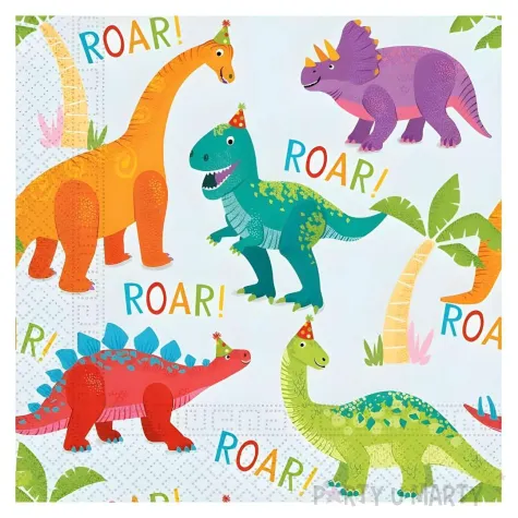 xx zse serwetki papierowe 33x33 cm decorata party dino party fsc 20 szt