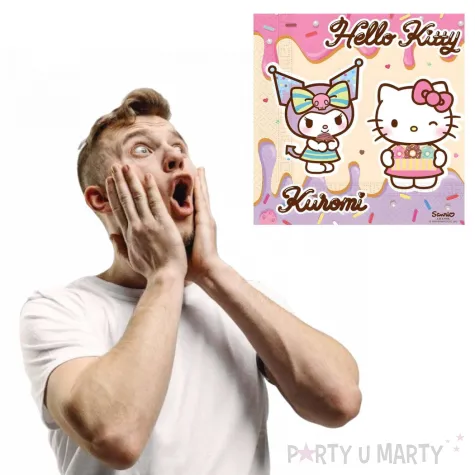 xx zse serwetki papierowe hello kitty and kuromi 33x33 cm 20 szt