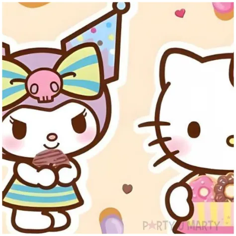 xx zse serwetki papierowe hello kitty and kuromi 33x33 cm 20 szt