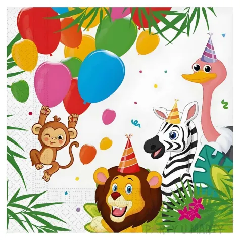 xx zse serwetki papierowe jungle balloons fsc 33x33 cm 20 szt