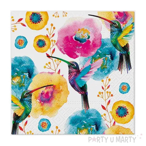 xx zse serwetki papierowe paw koliber 33x33 cm 20 szt