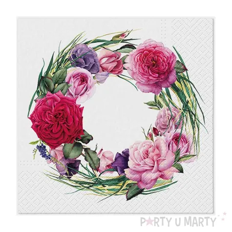 xx zse serwetki papierowe paw wianek 33x33 cm 20 szt