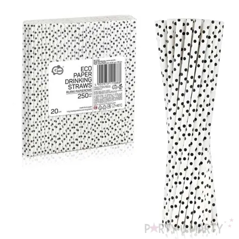 xx zsl rurki slomki pap czarne groszki 6x197 mm 250 szt