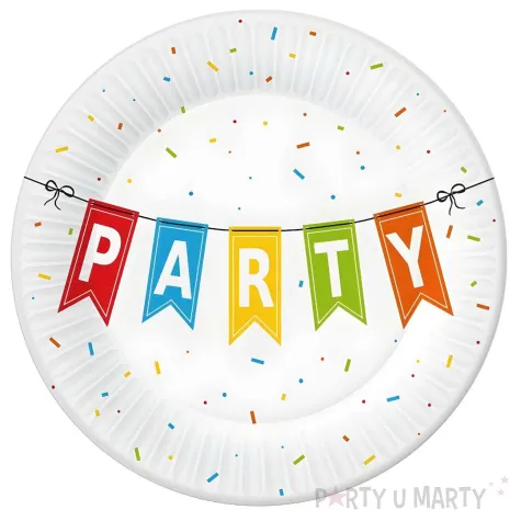 xx zta talerzyki pap kolorowe party 18 cm 6 szt bb