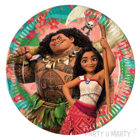 xx zta talerzyki papierowe moana 20 cm 8 szt