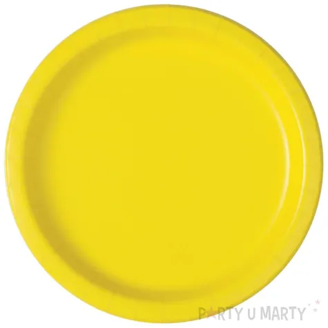 xx zta talerzyki papierowe neonowy zolty 18 cm 8 szt