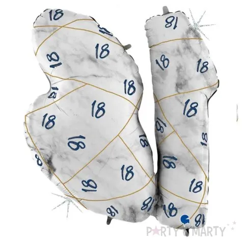 yy balon foliowy marmur 18 granatowy grabo 38 shp