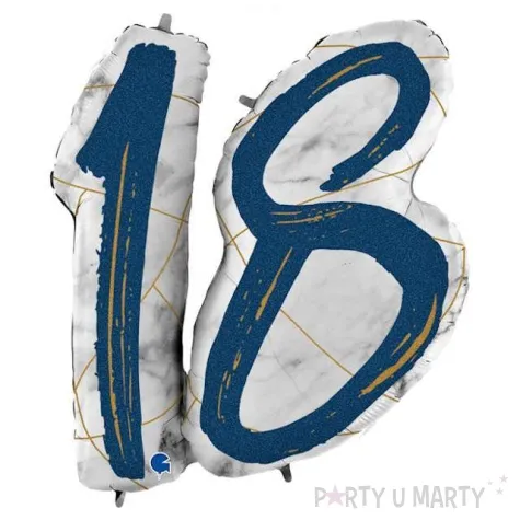 yy balon foliowy marmur 18 granatowy grabo 38 shp