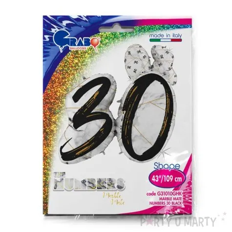 yy balon foliowy marmur 30 czarny grabo 43 shp