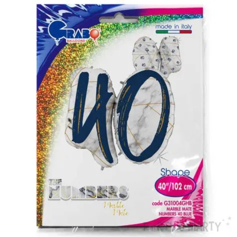 yy balon foliowy marmur 40 granatowy grabo 38 shp