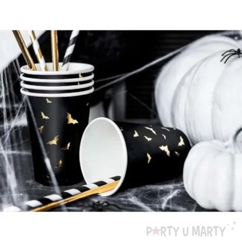 yy kubeczki papierowe nietoperze partydeco 6 sztuk 220ml