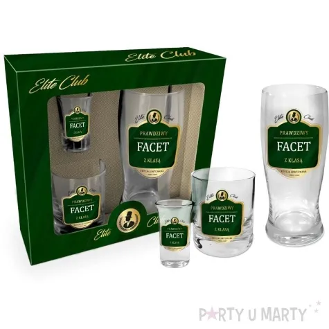 yy zestaw naczyn 2 szklanki i kieliszek prawdziwy facet z klasa edycja limitowana bgtech 3