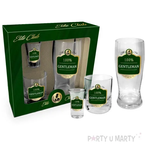 yy zestaw szklanki z kieliszkiem 100 gentleman limited edition elite club bgtech