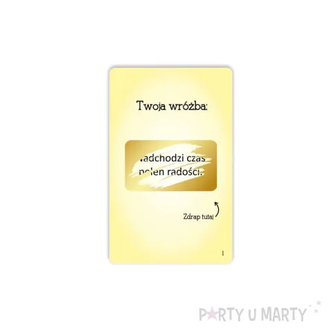 zabawa na sylwestra nowy rok urodziny zdrapki wrozby dla dzieci psy karty 21 szt