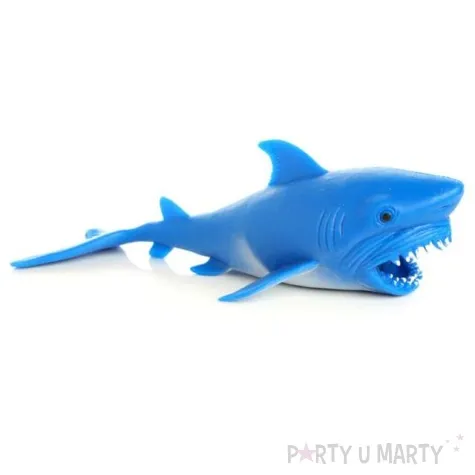 zabawka antystresowa rekin do sciskania niebieski puckator 18 x 7 x 5 cm