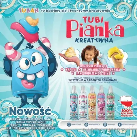 zabawna kapiel pianka niebieski zenek tuban 200 ml