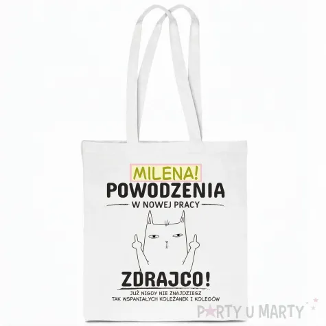 zabawny prezent dla kolegi kolezanki na odejscie z pracy eko torba na zakupy wiewiorka imie