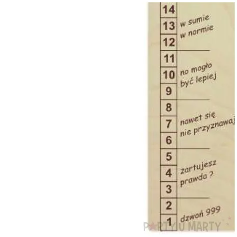 zabawny prezent na 40 urodziny linijka miara meskosci upominek smieszny gadzet napis