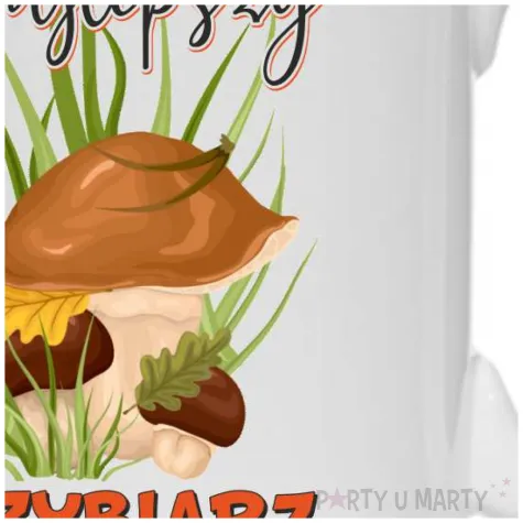 zabawny prezent na urodziny grzybiarza najlepszy grzybiarz bialy upominek 330 ml