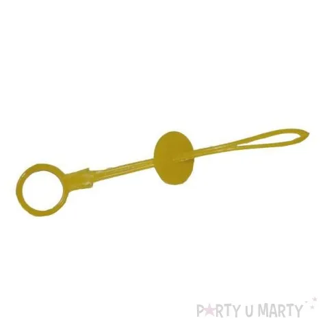 zaciski do balonow petelki zolte funny fashion 24 szt