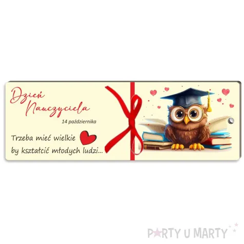 zak adka z d ugopisem dzie nauczyciela 18x6 cm