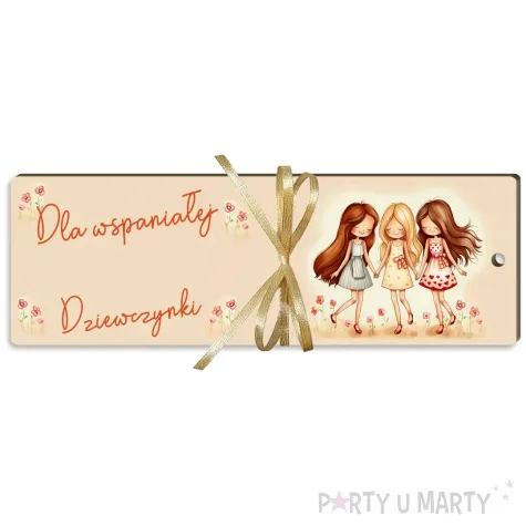 zakladka z dlugopisem dzien dziewczynek dla wspanialej dziewczynki 18x6 cm