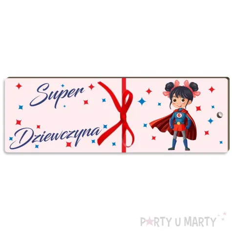 zakladka z dlugopisem dzien dziewczynek super dziewczyna 18x6 cm