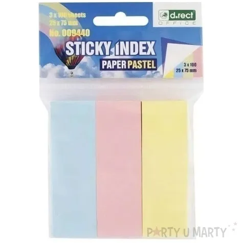 zakladki indeksujace classic d rect 25 x 75 mm 300 szt