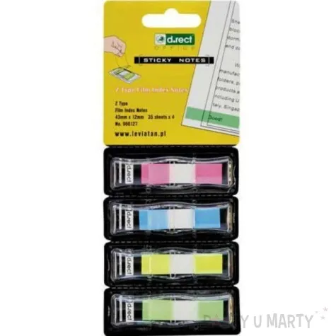 zakladki indeksujace classic d rect 43 x 12 mm 140 szt