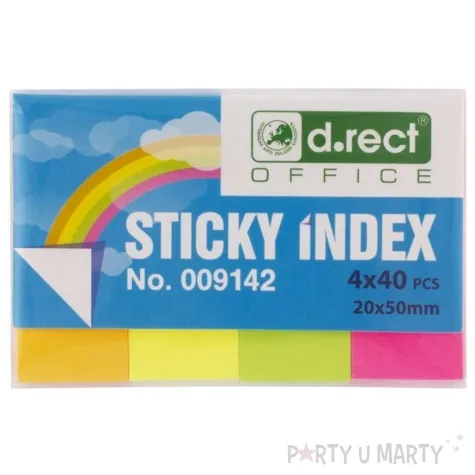 zakladki indeksujace neon d rect 160 szt