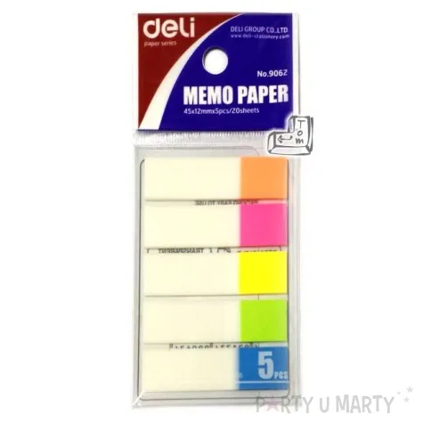 zakladki indeksujace plastikowe deli 100 szt