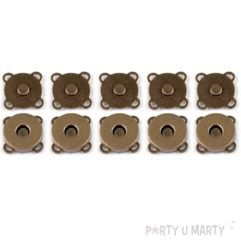 zapiecie magnetyczne metalowe brazowe stoklasa 18 mm