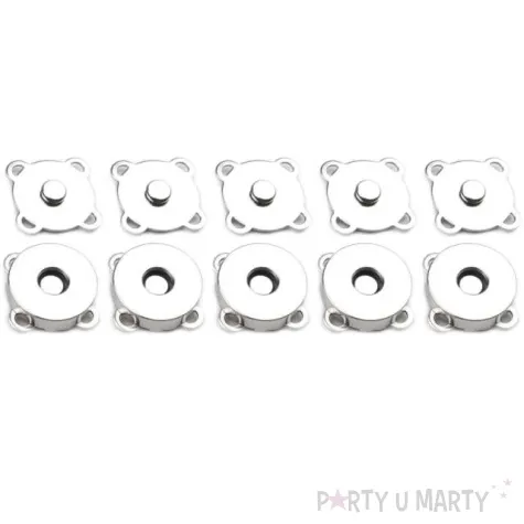 zapiecie magnetyczne metalowe srebrne stoklasa 18 mm