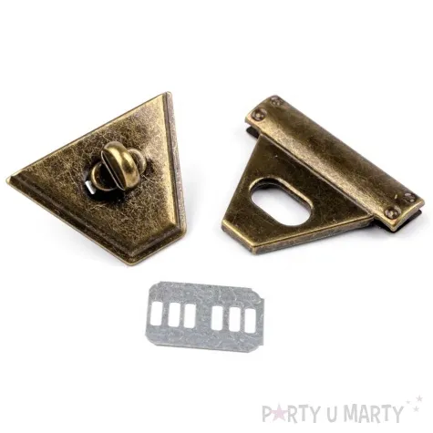 zapiecie obrotowe do toreb mosiadz stoklasa 47 x 50 mm