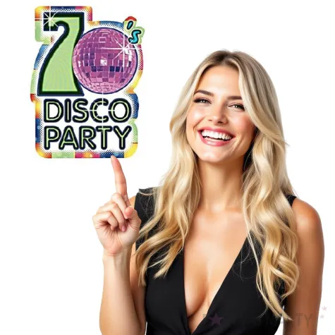 zaproszenia disco kula lata 70 amscan 8 szt